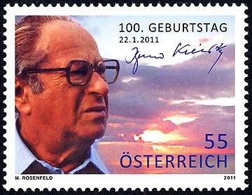 Briefmarke, 100. Geburtstag von Bruno Kreisky