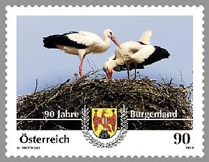 Briefmarke, 90 Jahre Burgenland