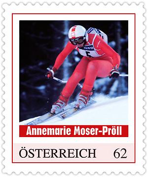 Briefmarke, Annemarie Moser-Pröll