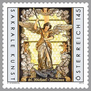 Briefmarke, Hl. Michael Hochaltar Mondsee