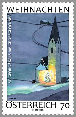 Briefmarke, Weihnachten - St. Georg