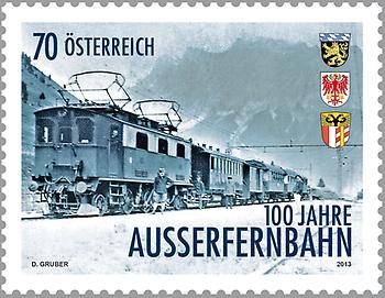 Briefmarke, 100 Jahre Außerfernbahn