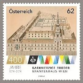 Briefmarke, 400 Jahre Barmherzige Brüder Wien