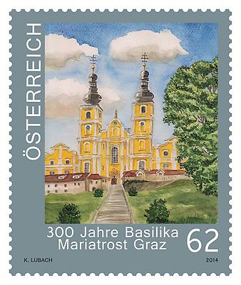 Briefmarke, 300 Jahre Basilika Mariatrost Graz