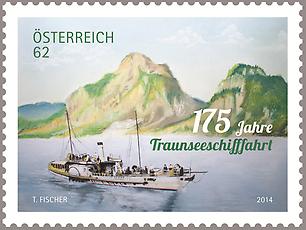 Briefmarke, 175 Jahre Traunseeschifffahrt