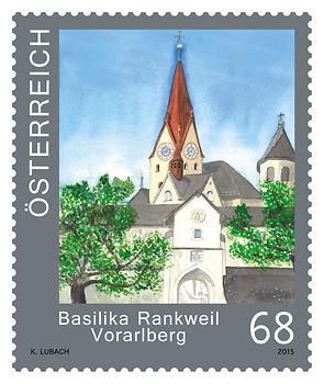 Briefmarke, Basilika von Rankweil