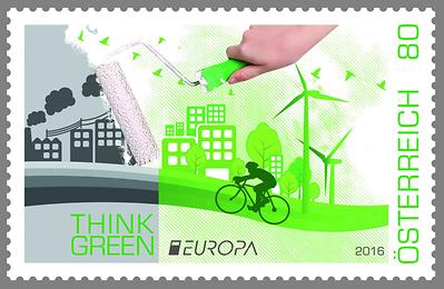 Briefmarke, EUROPA 2016 – „Think Green'