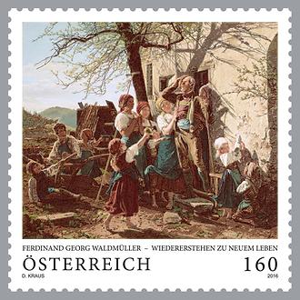 Briefmarke, Ferdinand Georg Waldmüller