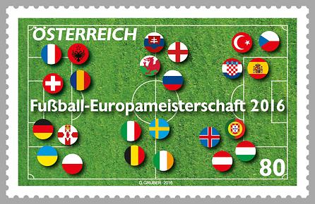 Briefmarke, Fußball-Europameisterschaft 2016