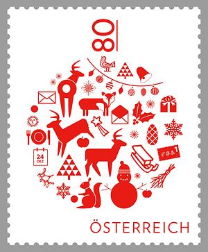 Briefmarke, Weihnachten 2016 – Christbaumkugel