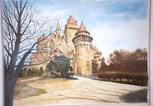 Burg Kreuzenstein - Aquarell: Kurt Regscheck