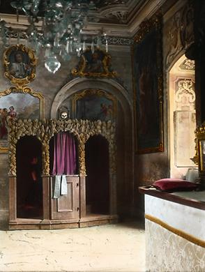 Totenkopfkapelle in der Katharinenkirche. Schloss Festenburg