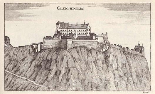 Schlossruine Gleichenberg - Foto: Vischers Topographia Ducatus Styriae 1681