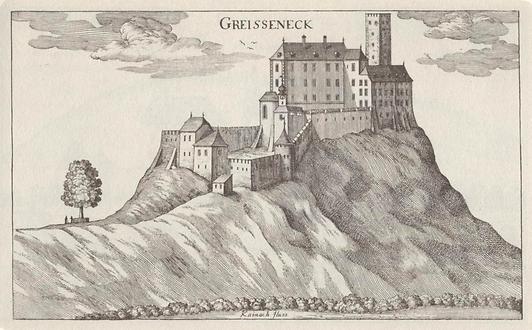 Schloss Greisenegg, Foto: Vischers Topographia Ducatus Styriae 1681