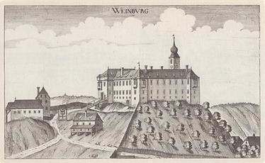 Schloss Weinburg, Foto: Vischers Topographia Ducatus Styriae 1681