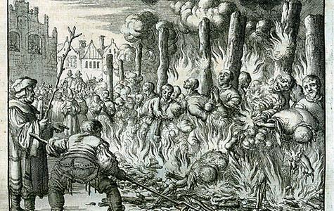 Verbrennung Salzburger Täufer 1585 in Burghausen