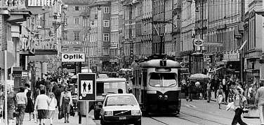 Straßenverkehr beherrschte die Herrengasse