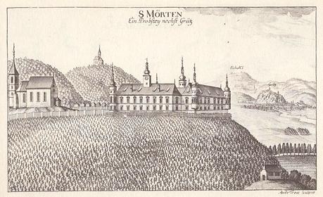 Der große Weingarten vor 'St. Mörten nechst Grätz' im Jahr 1681