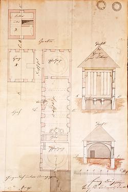 Grundrissplan der Edlingerfabrik in der Mollardgasse