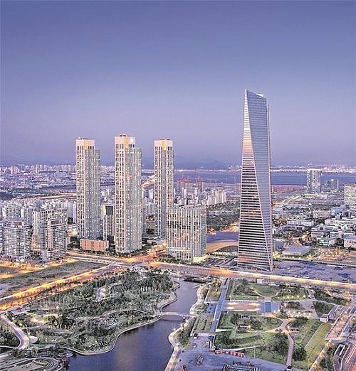 Stadt Songdo in Südkorea