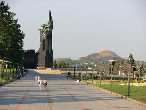 Das Museum und Denkmal 'Deinen Befreiern, Donbass' in Donezk erinnert an die Befreiung der Region von Nazi-Deutschland.