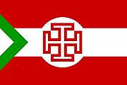 Flagge der Vaterländischen Front mit grünem Sparren