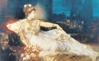 Makart-Stil, Bildnis von 1875, das Charlotte Wolter als „Messalina“ zeigt