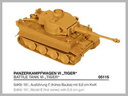 Gegenwart: Der Tiger als Bausatz aus dem Roco Minitank-Katalog 2016/17. - (Grafik: Archiv Martin Krusche)