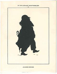 Der Komponist als Silhouette in 'Dr. Otto Böhler´s Schattenbilder' (1914)