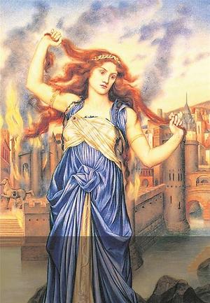 Evelyn De Morgan: 'Die verzweifelte Kassandra', 1898.