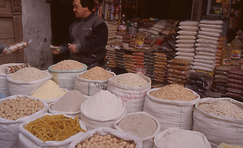 Macaroni in the bazar of Kathmandu