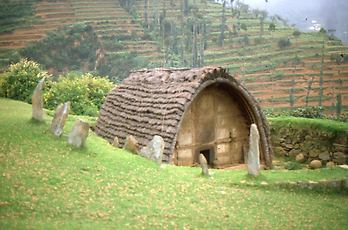 Straw-covered hut (dogle)