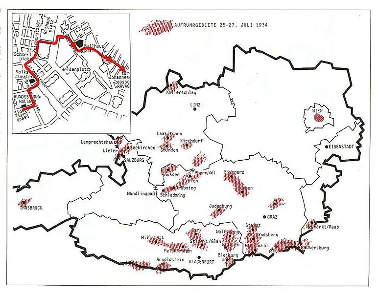 Aufruhrgebiete Juli 1934