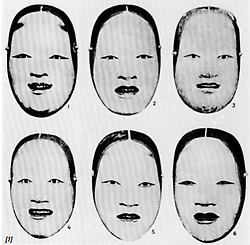 Sechs Frauenmasken