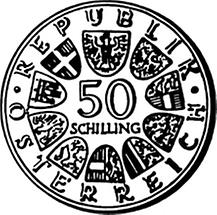 50 Schilling - 150 Jahre Österreichische Nationalbank (1966)