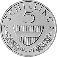 5 Schilling 1969 - 2001
