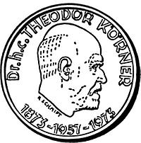 50 Schilling - 100. Geburtstag von Bundespräsident Dr. h. c. Theodor Körner (1973)