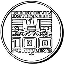 100 Schilling - 20 Jahre Staatsvertrag (1975)