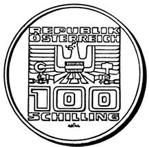 100 Schilling - 50 Jahre Schilling (1975)