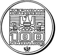 100 Schilling - XII.Olympische Winterspiele in Innsbruck 1976