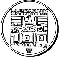 100 Schilling - XII.Olympische Winterspiele in Innsbruck 1976