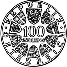 100 Schilling - 1200 Jahre Stift Kremsmünster (1977)