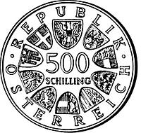 500 Schilling - 500 Jahre Haller Taler (1986)