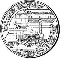 500 Schilling - 150 Jahre Eisenbahn in Österreich (1987)