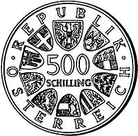 500 Schilling - Wolf Dietrich v. Raitenau (1987)