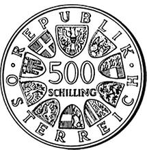 500 Schilling - 850 Jahre Benediktinerabtei St Georgenberg-Fiecht (1988)