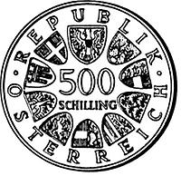 500 Schilling - Papstbesuch in Österreich (1988)