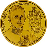 1000 Schilling - Kaiser Karl I. (1999)