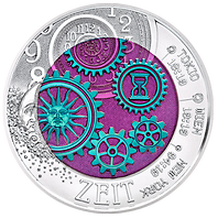 25 Euro - Silber-Niob-Münze Die Zeit (2016)