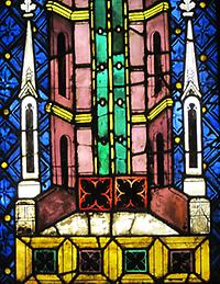 Glasscheibe aus dem Chor von St. Stephan, um 1340 © Wien Museum